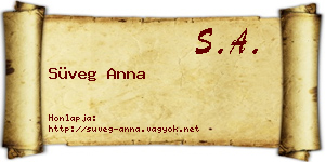Süveg Anna névjegykártya