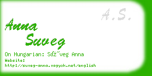 anna suveg business card